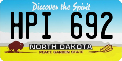 ND license plate HPI692