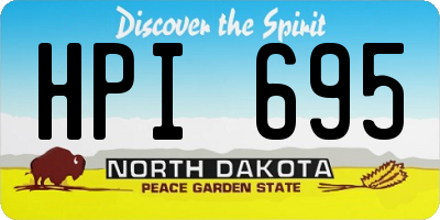 ND license plate HPI695