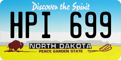 ND license plate HPI699