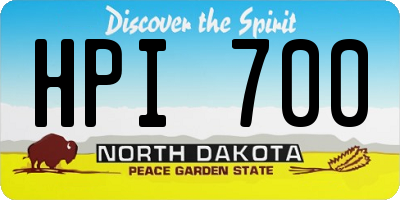 ND license plate HPI700