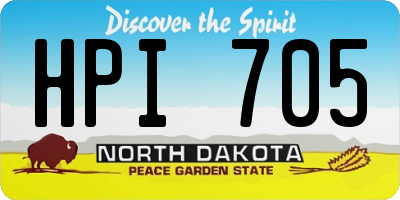 ND license plate HPI705