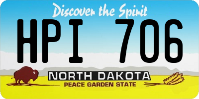ND license plate HPI706