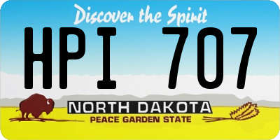 ND license plate HPI707