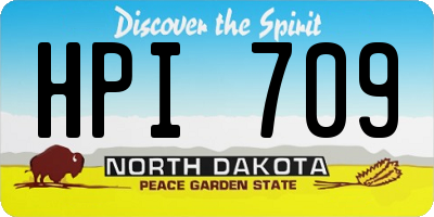 ND license plate HPI709