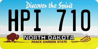 ND license plate HPI710