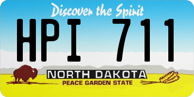 ND license plate HPI711