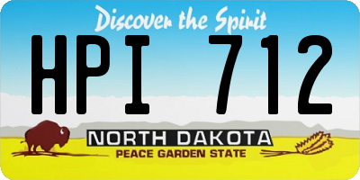 ND license plate HPI712