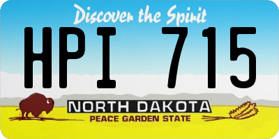 ND license plate HPI715