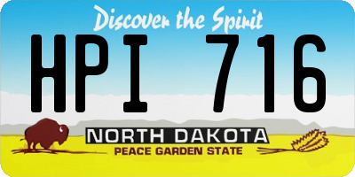 ND license plate HPI716