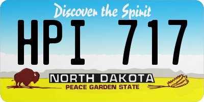ND license plate HPI717