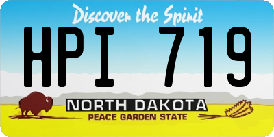 ND license plate HPI719