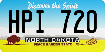 ND license plate HPI720
