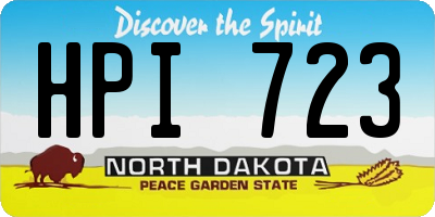 ND license plate HPI723