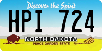 ND license plate HPI724