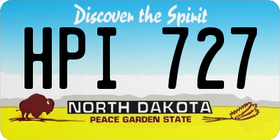 ND license plate HPI727