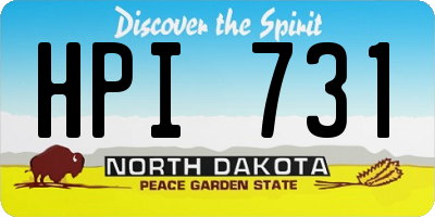 ND license plate HPI731