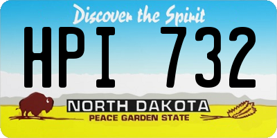 ND license plate HPI732