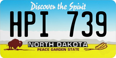 ND license plate HPI739