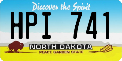ND license plate HPI741