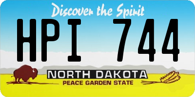 ND license plate HPI744