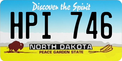 ND license plate HPI746