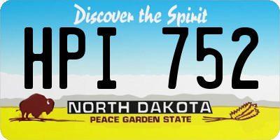 ND license plate HPI752