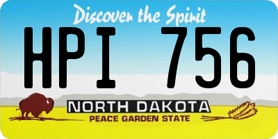 ND license plate HPI756