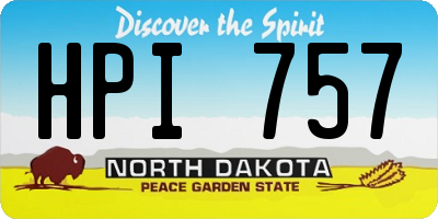ND license plate HPI757