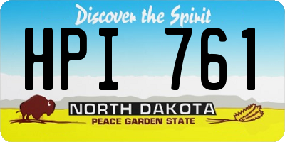 ND license plate HPI761