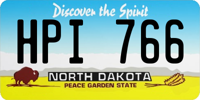 ND license plate HPI766