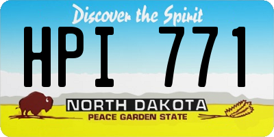 ND license plate HPI771