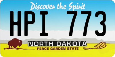 ND license plate HPI773