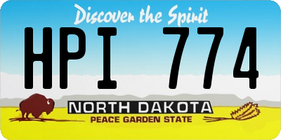 ND license plate HPI774