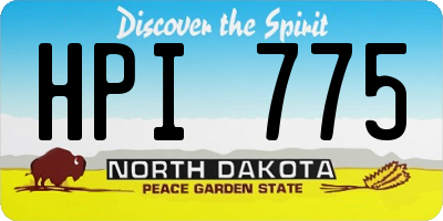 ND license plate HPI775