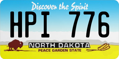 ND license plate HPI776