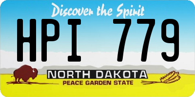 ND license plate HPI779