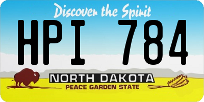 ND license plate HPI784