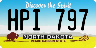 ND license plate HPI797