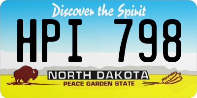 ND license plate HPI798