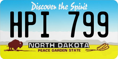 ND license plate HPI799
