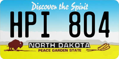 ND license plate HPI804