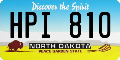 ND license plate HPI810