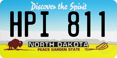 ND license plate HPI811