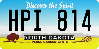 ND license plate HPI814