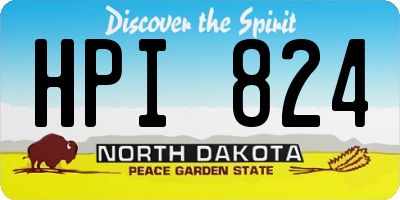 ND license plate HPI824