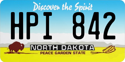 ND license plate HPI842