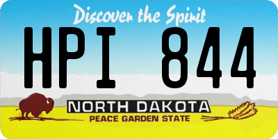 ND license plate HPI844