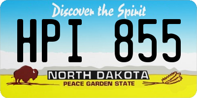 ND license plate HPI855