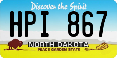 ND license plate HPI867