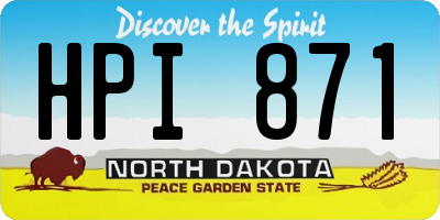 ND license plate HPI871